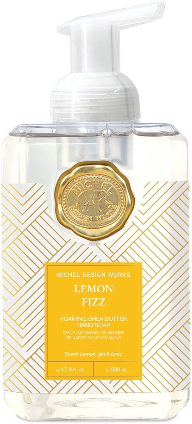 Michel Design Works Foaming Hand Soap, Lemon Fizz, Beautiful Square Container with Pump image number 2