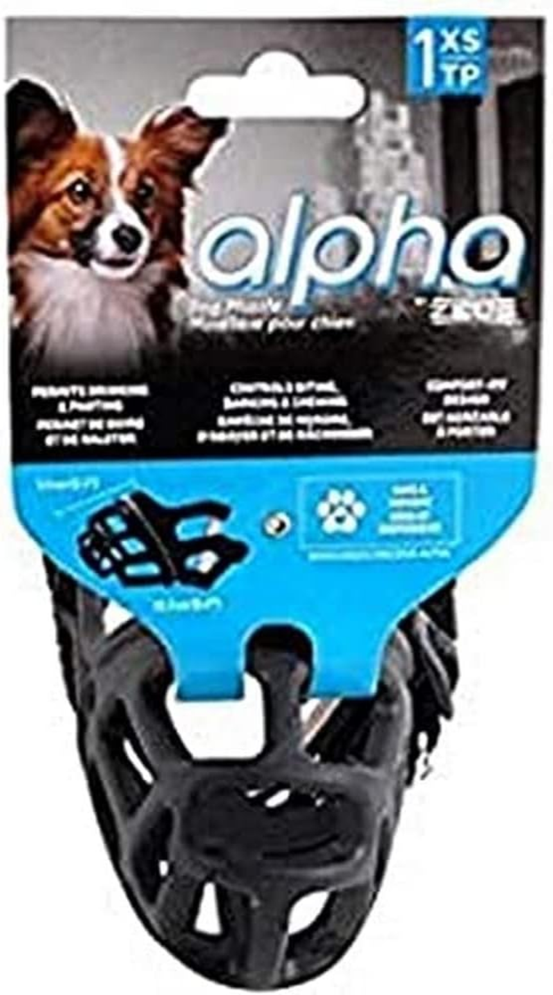 Zeus Alpha TPR Muzzle for Large Dogs, Comfort Fit Design Prevents Biting, Barking and Chewing, Black image number 3