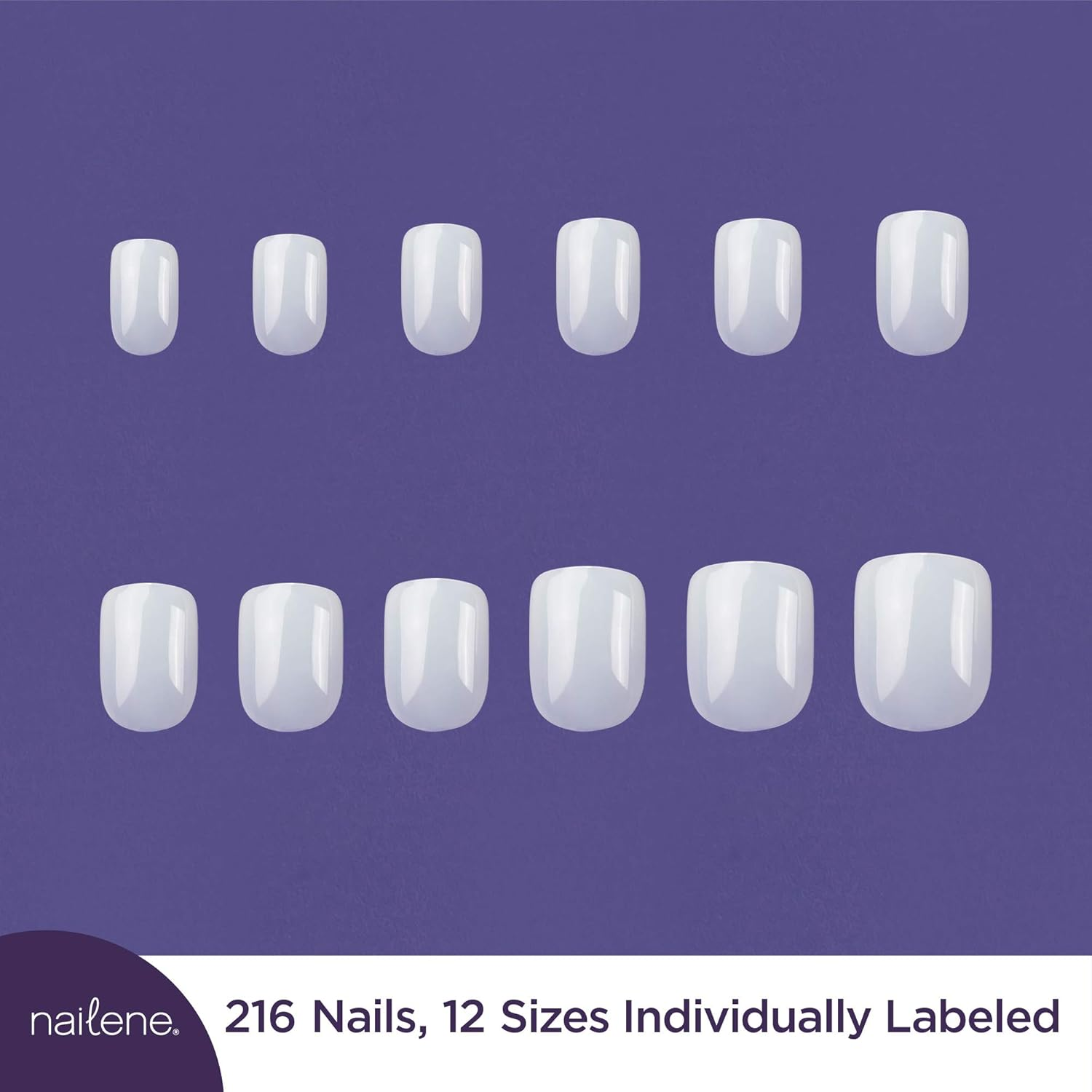 Nailene so Natural Full Cover Undecorated Nails and Tips (Pack of 216) image number 1