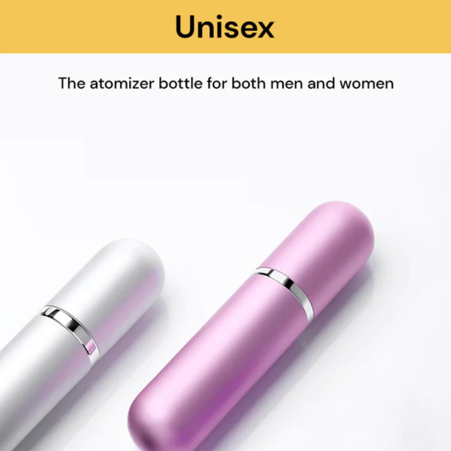 EZONEDEAL Mini Refillable Perfume Portable Atomizer Bottle Refillable Perfume Spray, Refill Pump Case for Traveling and Outgoing 5 ML (Silver) - Rose Gold image number 5