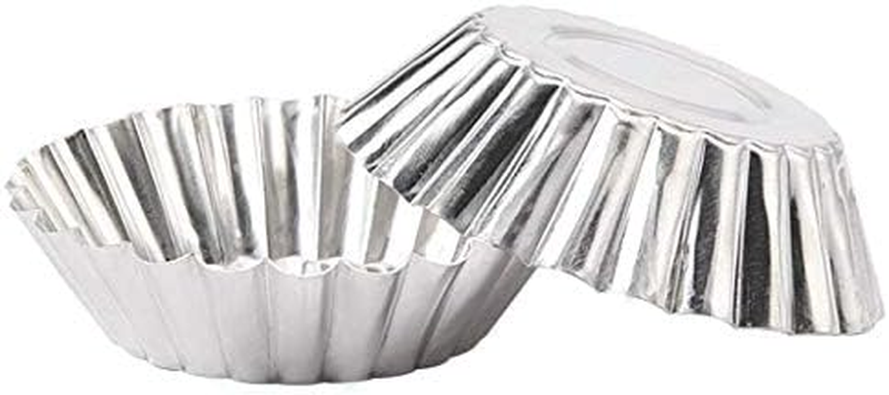 KDDOM 10 Pcs Stainless Steel Mini Tart/Pie Pans Reusable Tartlet Cupcake Baking Mold for Pies Baking Tool Non Stick image number 1
