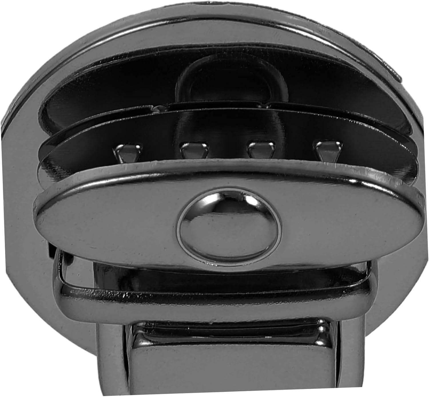 OHPHCALL 10Pcs Black Iron round Purse Buckle Locks DIY Bag Clasp Fasteners for Crafting Suitcases and Travel Luggage Accessories image number 3