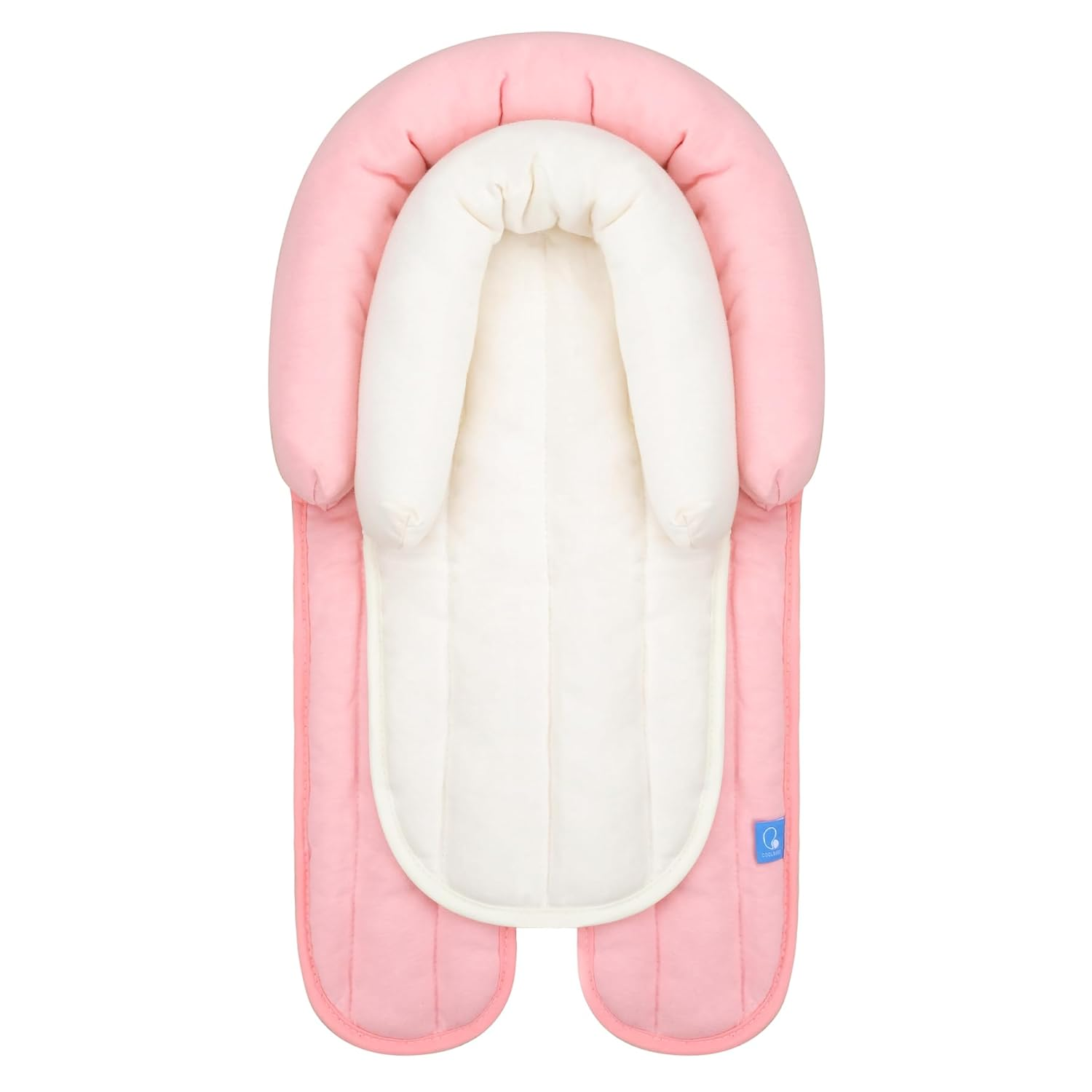 COOLBEBE Upgraded 2-In-1 Head & Body Supports for Newborn Infant - Extra Soft Breathable Car Seat Insert Cushion Pad, Perfect for Carseat, Stroller, Swing, Bouncer Black, CBHS-003B