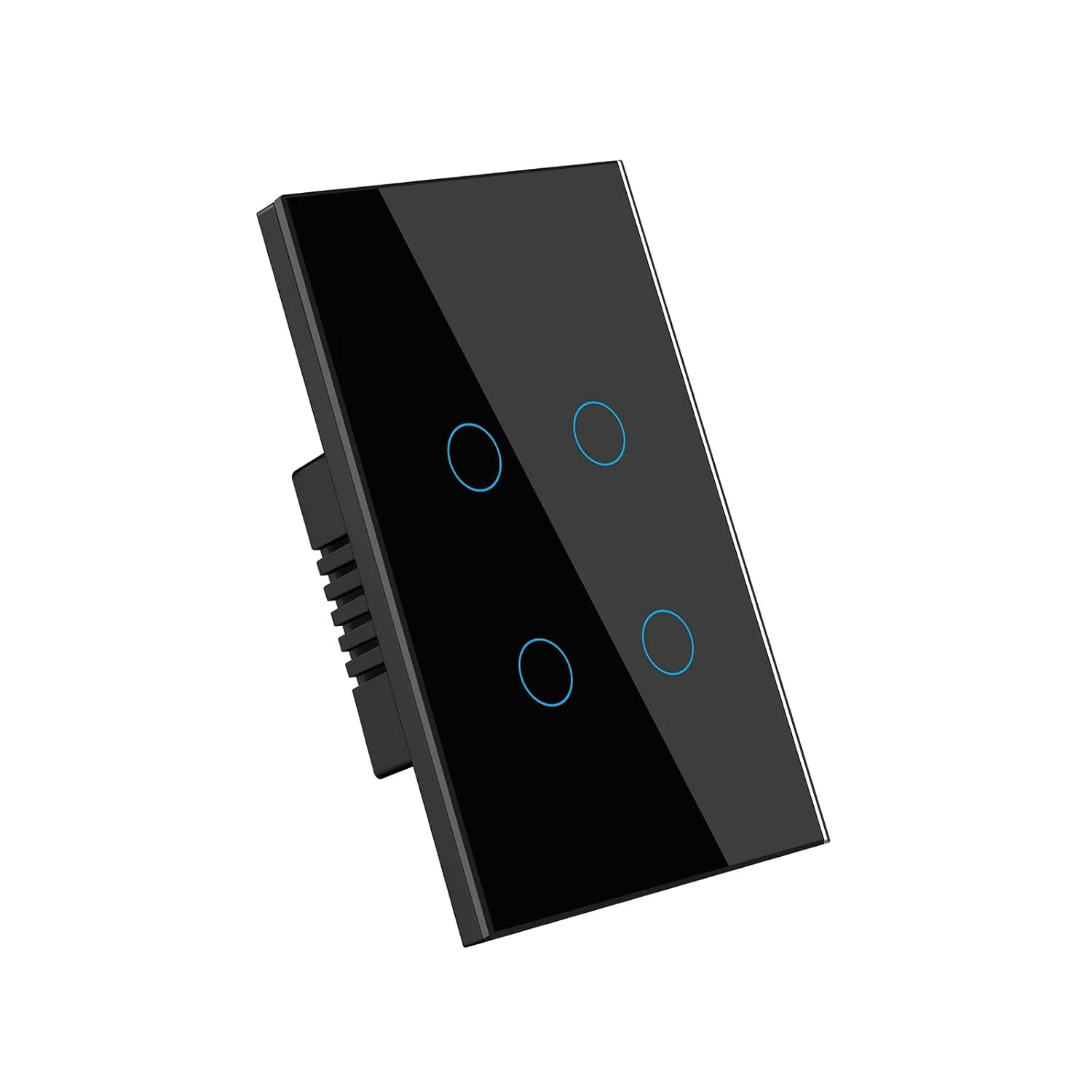 7Pandas Smart Light Switch, Wifi Wall Light Touchpad Switch, Tempered Glass Touch Panel Touch Wall Mount Switches, Compatible with Alexa, Google Assistant, Remote Control, Timer (4Gang-Black) image number 3