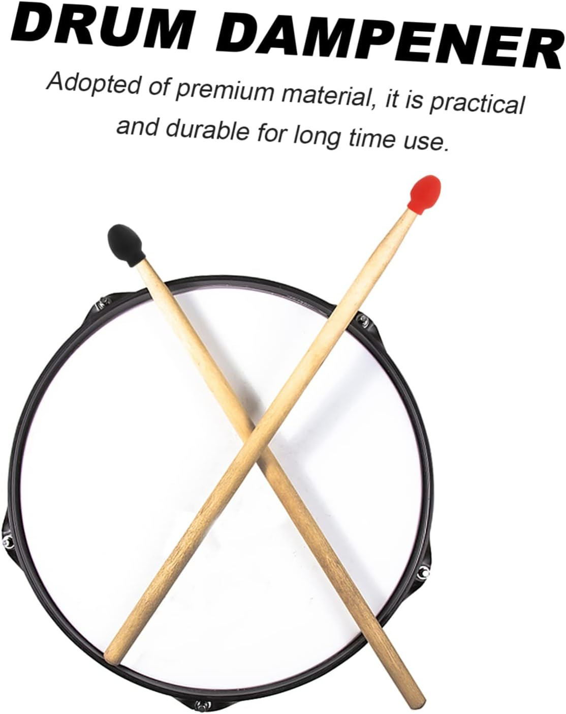 Yardwe 8Pcs Replacement Drum Practice Tip Silent and Shock-Absorbing Silicone for Anywhere Practice Random Color image number 1