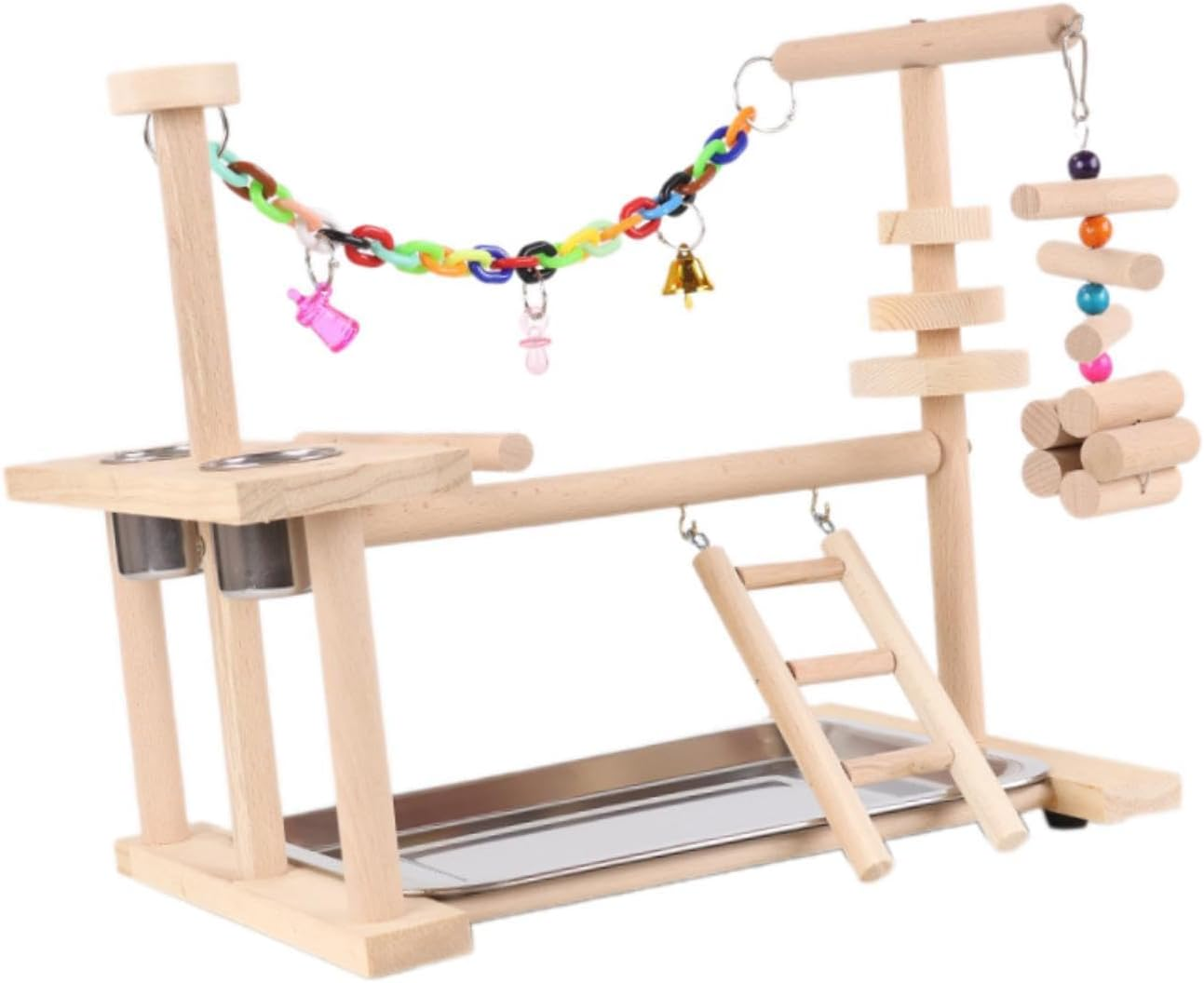 Fzaqwen Parrot Bird Playground Parrot Playstand for Cockatiel Small Parakeets Macaws