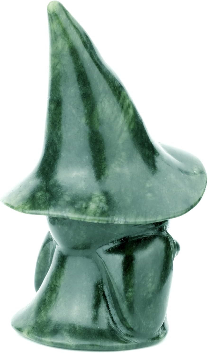 Gemshan Witch Statue for Halloween Decorations,Jade Statue with Wizard Hat Cloak Sculpture Spooky Halloween Decor for Home Table Tray Shelf image number 4