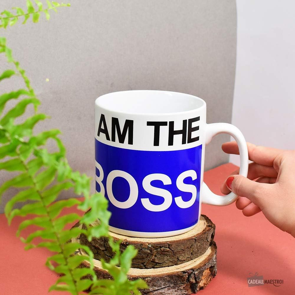 Out of the Blue I 'M the Boss Mug Made from Porcelain 13 X 11 Cm Mug XL Tea/Coffee Mug image number 4