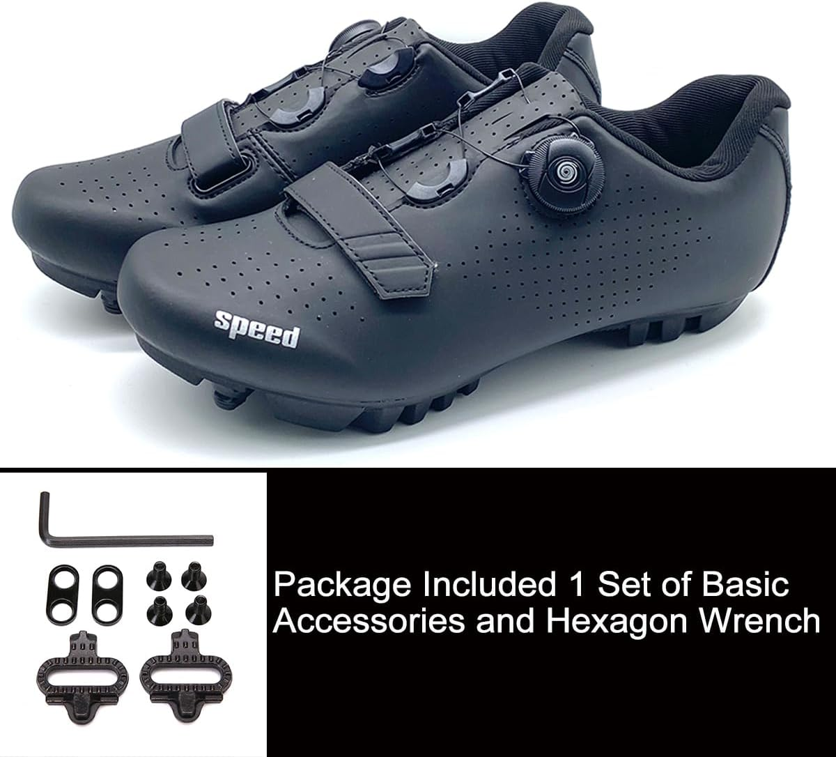 Hixingo Cycling Shoes Men Women MTB Cycling Shoes Mountain Bike Shoes Trainers Breathable Outdoor Cycling Shoes Bicycle Spin MTB Shoes image number 6