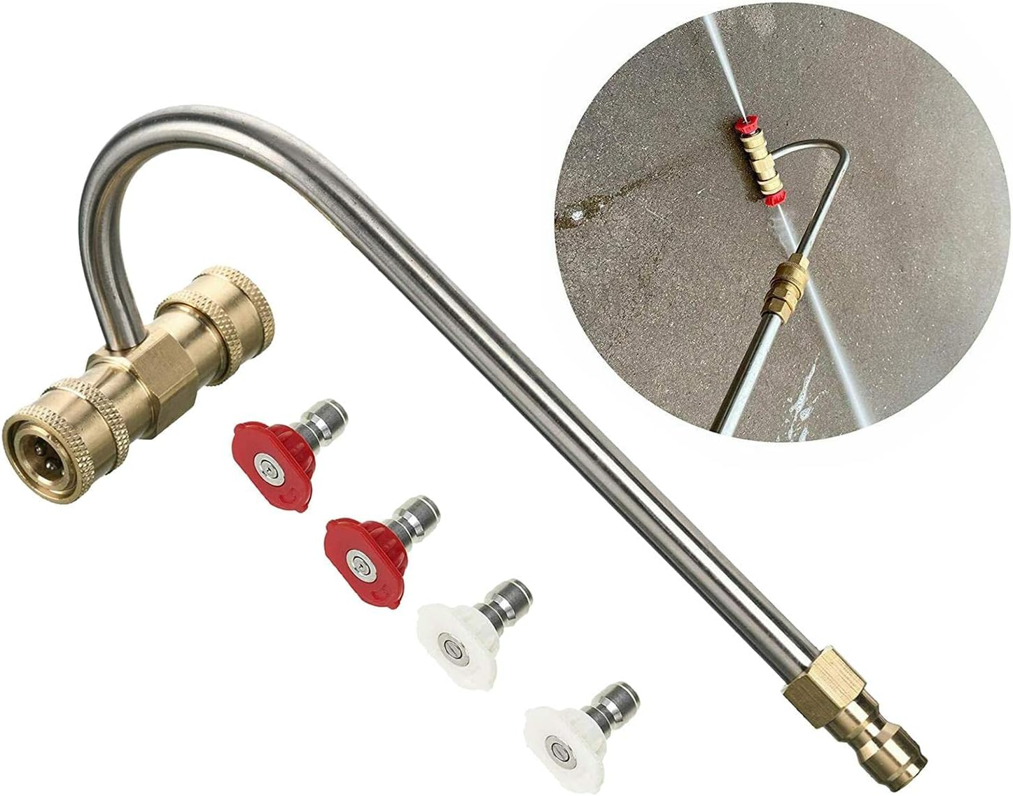 Perfeclan Tool Curve Pressure Washer Gutter Cleaning Attachment For image number 4