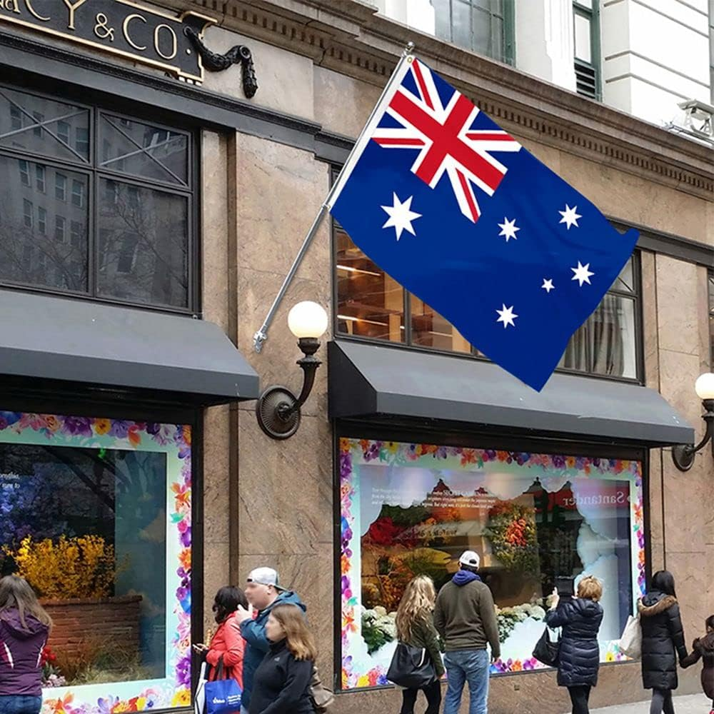 2 Pack Australian Aussie Flag 3X5 Ft Large 90X150Cm Outdoor Heavy Duty UV Fade Resistant Big Oceania National Flag with Brass Grommets image number 6