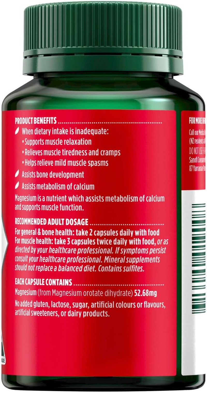 Nature'S Own High Strength Magnesium Orotate 800Mg Capsules 60-Supports Muscle Function-Helps Relieve Cramps & Mild Muscle Spasms When Dietary Intake Is Inadequate - Supports Bone Growth image number 4