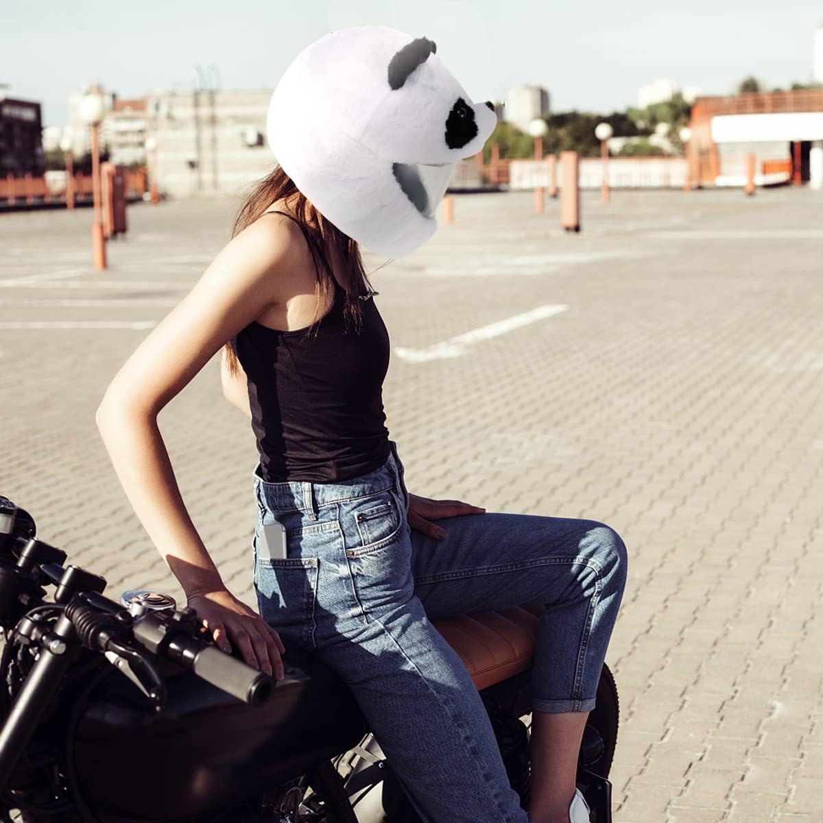 Motorcycle Helmet Protection Cover - Full Face Motorbike Dust Cover for Outdoor Ride image number 4