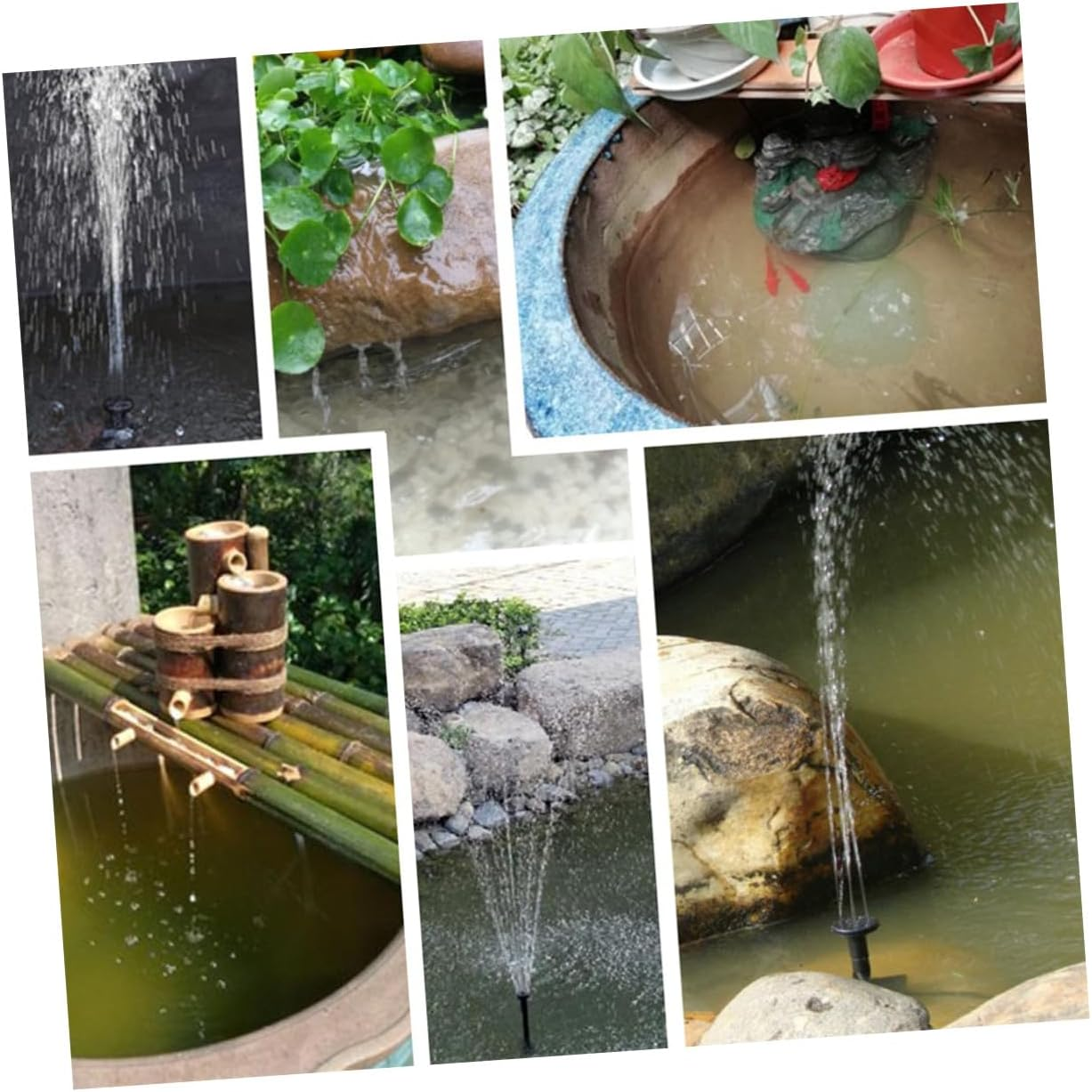 LALAFINA 4W Solar Floating Fountain Water Pump Mini Garden Pond Aerobic Water Fountain Outdoor Landscape Fish Pond Pool Black image number 5