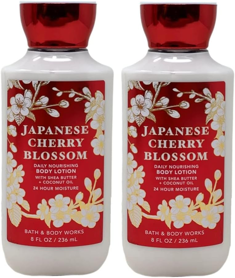 Bath & Body Works Body Works 2 Pack Japanese Cherry Blossom Super Smooth Body Lotion 8 Oz.