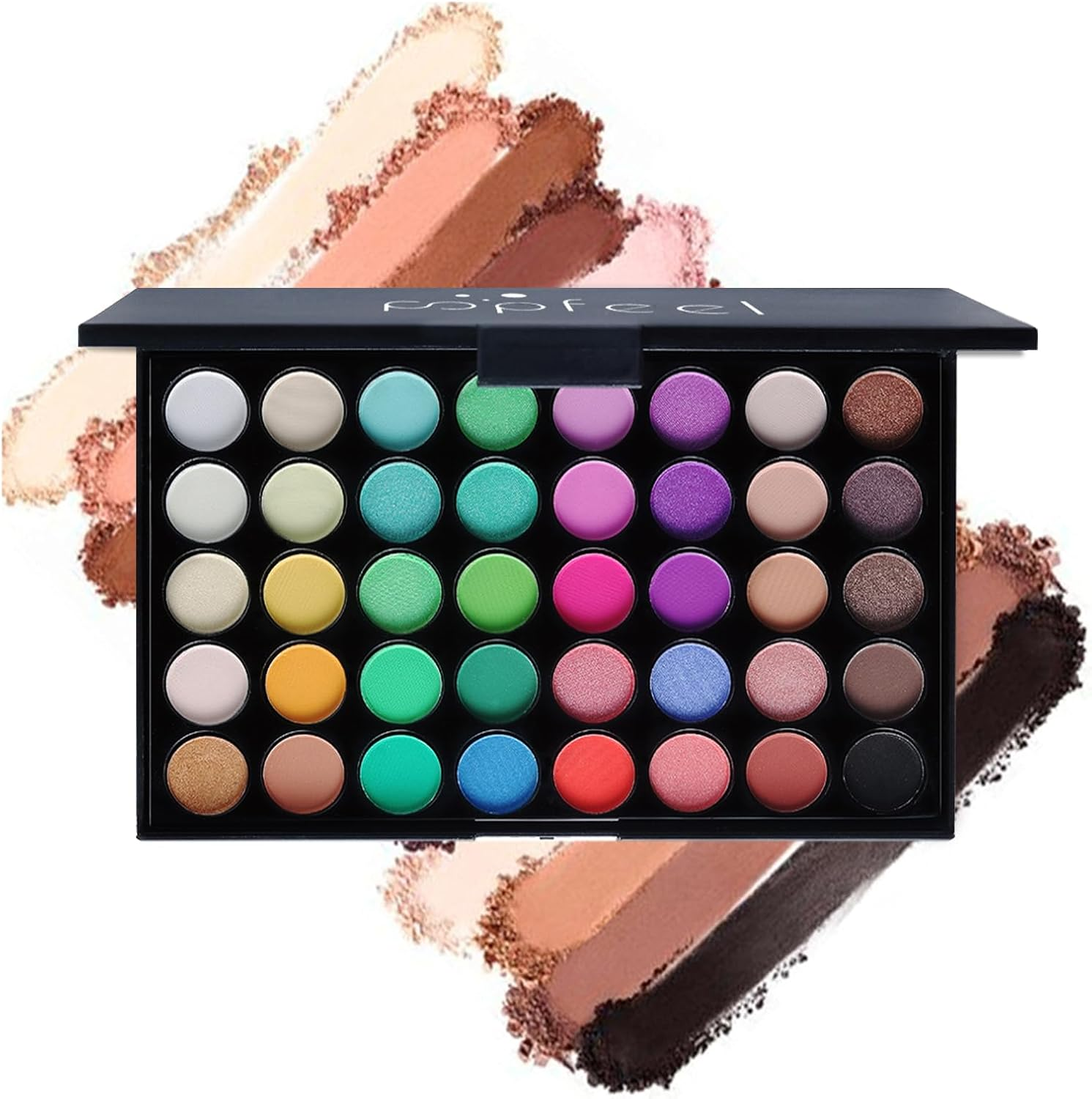 Enmart All-In-One Makeup Set for Women - Travel Cosmetic Starter Kit with Eyeshadow Palette, Mascara, Eyebrow Pencil, Brush - Essential Bundle image number 6