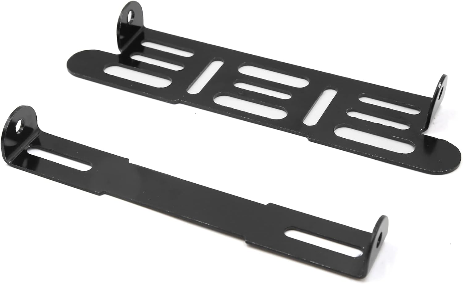 Uxcell Black Universal Motorcycle Adjustable License Number Plate Bracket Frame Holder image number 2