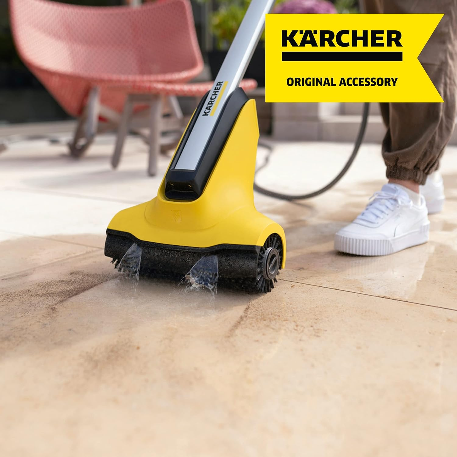 K&auml;rcher Brush Roller Set Stone Surfaces for Patio Cleaner PCL 3-18, Suitable for Smooth Stone Tiles Outdoor