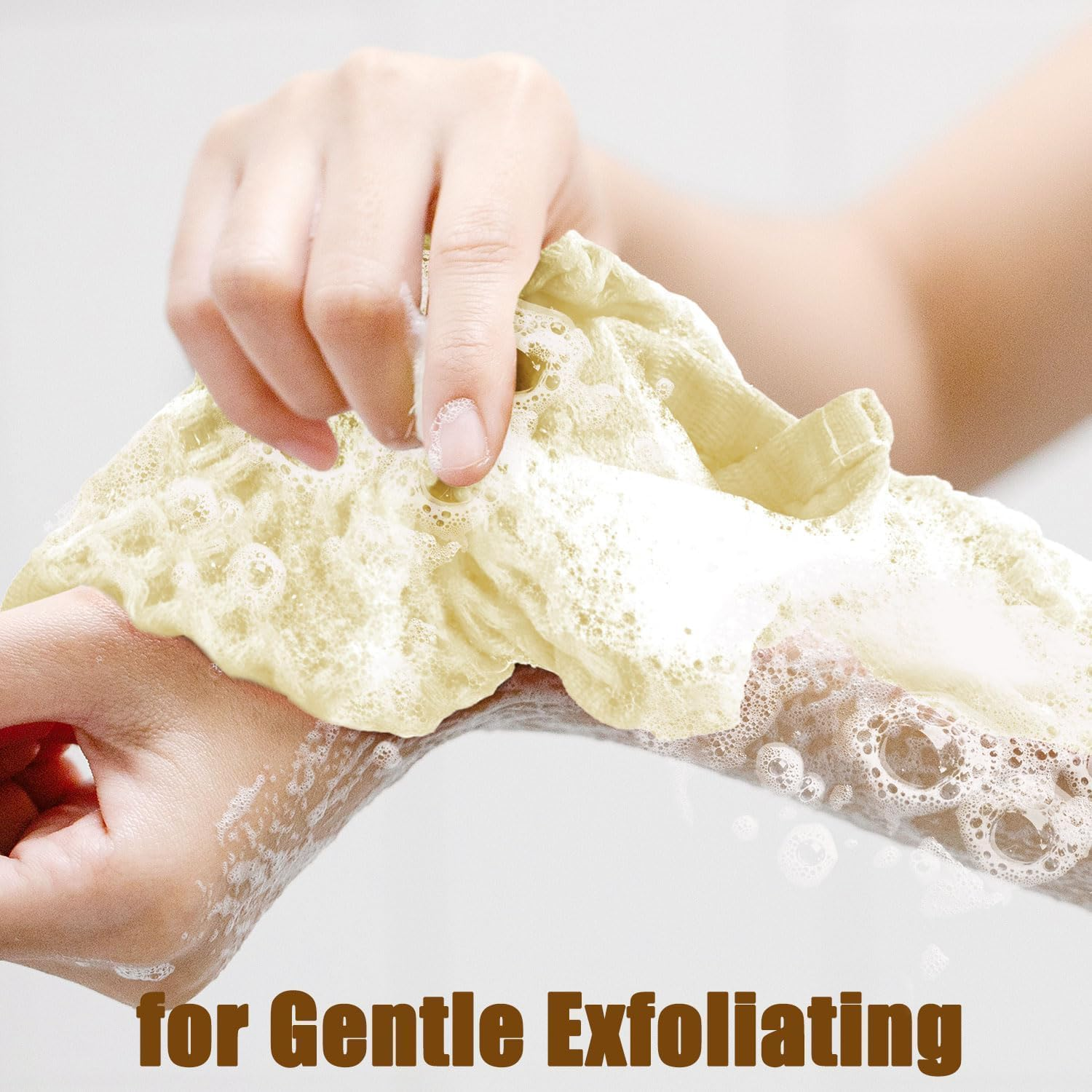 Cleanbear Wash Cloths 12 Pack，Cream Washcloths Set, 100% Cotton Waffle Weave &ndash; Fluffy, Absorbent, Quick-Drying Wash Cloths for Showering, Face, Body, and More image number 4