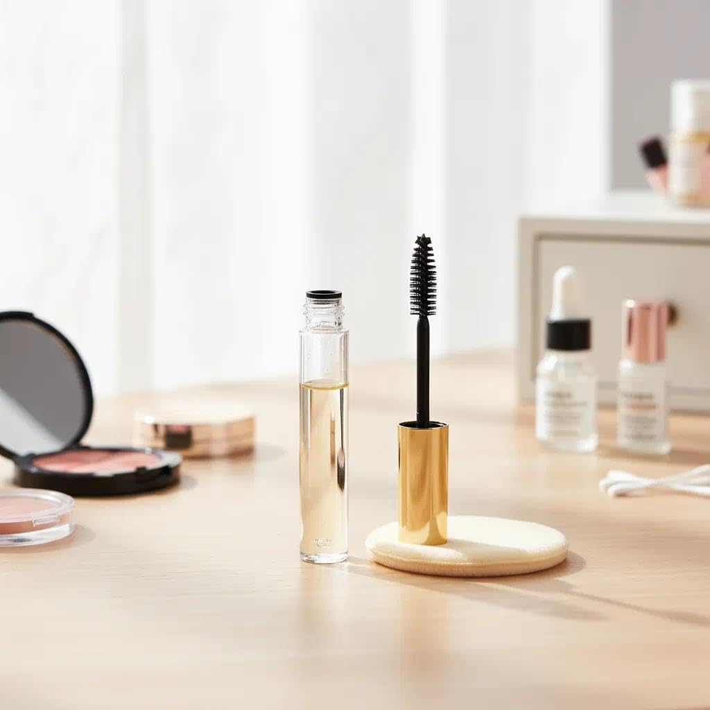 5 Pack Empty Mascara Tube and Wand Set（10 Ml）, Gold Color, Refillable Cosmetic Containers, Eyelash Brush and Spoolie for Castor Oil, Compatible with Popular Models - Fengea image number 4