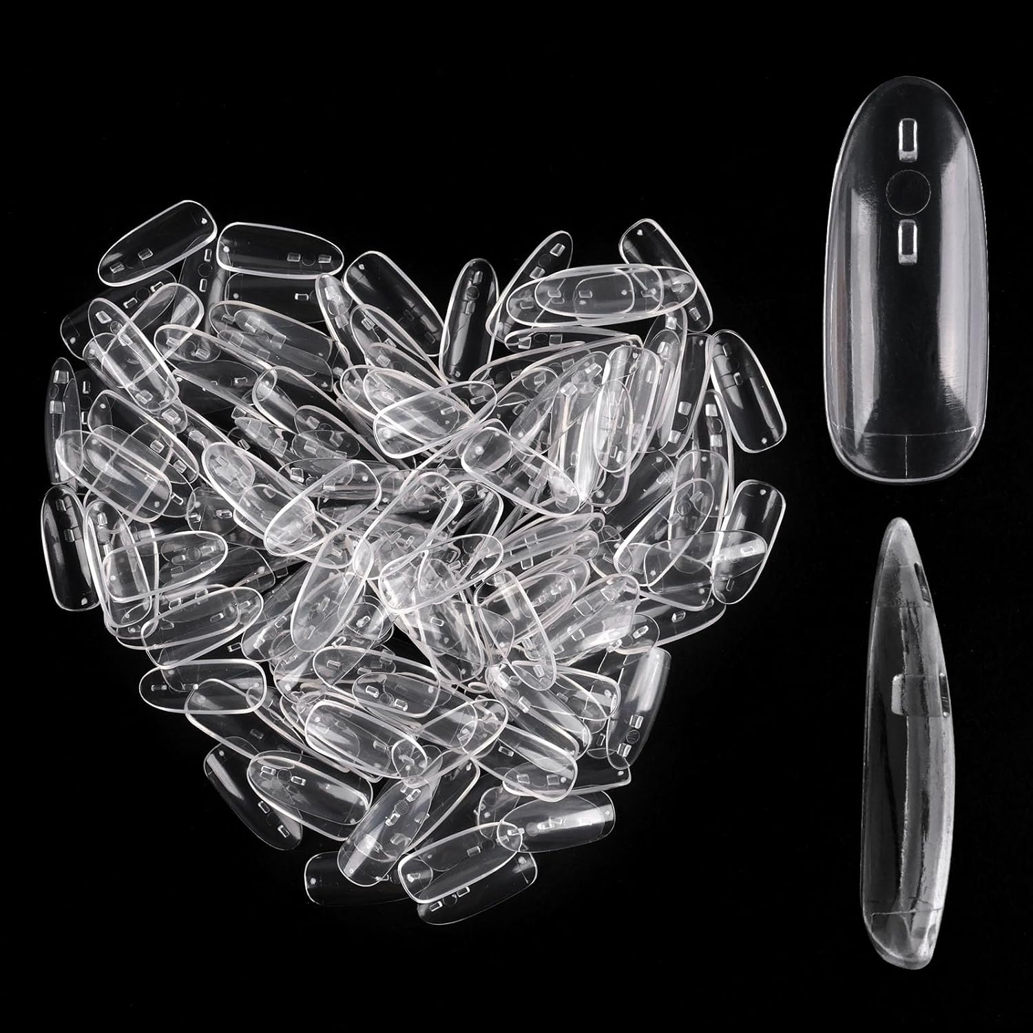 150 Pcs Clear Replacement Nail Tips for C9 C10 Nail Color Display Swatch Book (Transparent) image number 4