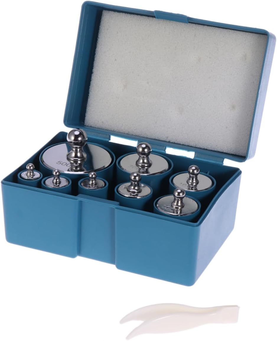 Chrome Steel Calibration Weights 1000G Set Balance Weight Kit with Tweezers Smooth Surface for Accurate Scale Calibration image number 4
