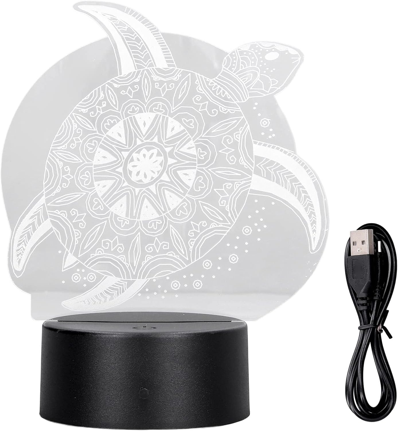 Sea Turtles 3D Light 7 Color Touch Changing LED Night Light Acrylic USB Powered beside Lamp for Kids Birthday Christmas Gifts image number 1