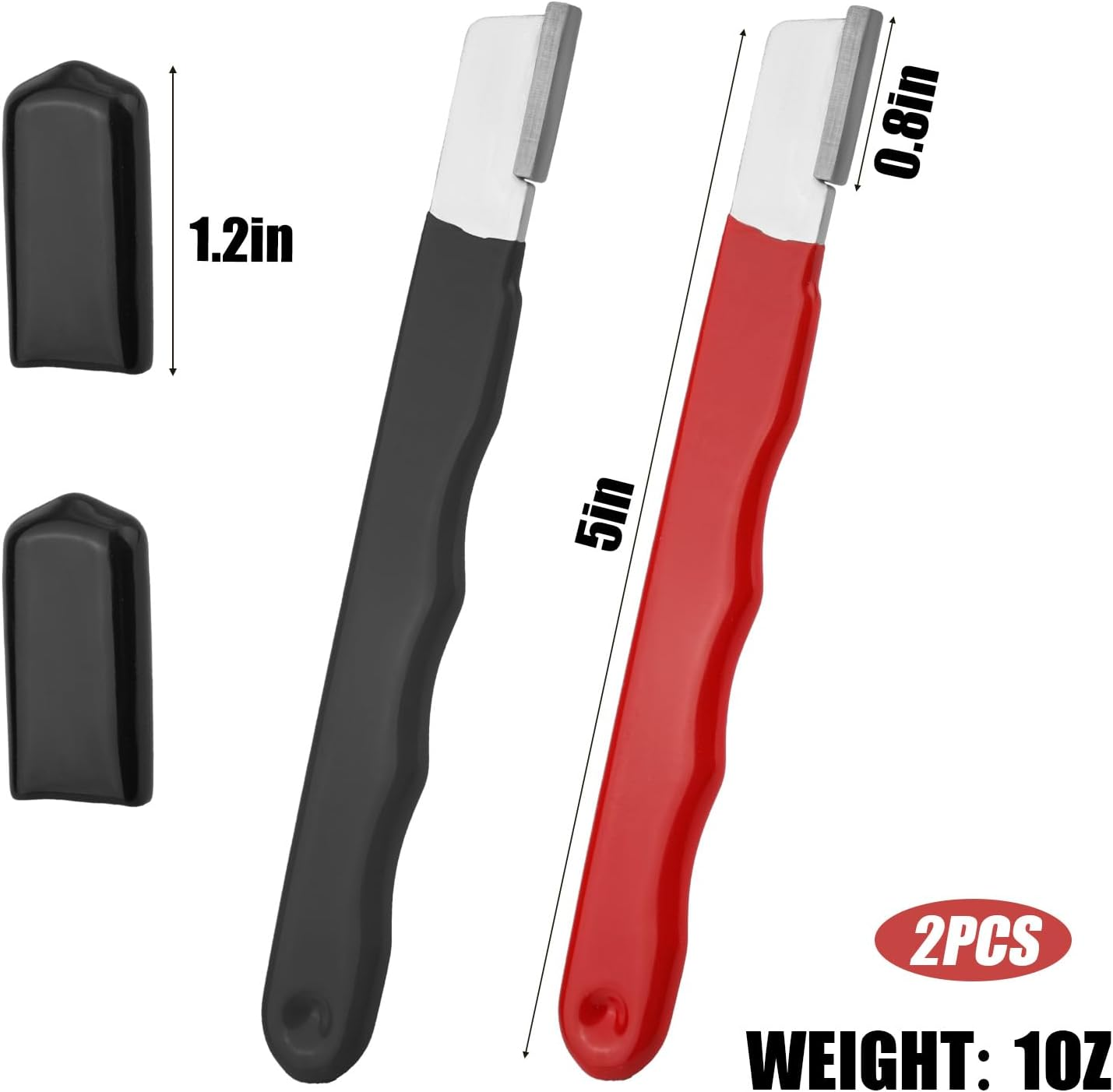 2 Pieces Gardening Tool Sharpener, Multi-Use Sharpener Portable Pocket Blade Sharpener for Pruning Shears Axes Sickles Fence Shears (Black and Red) image number 3