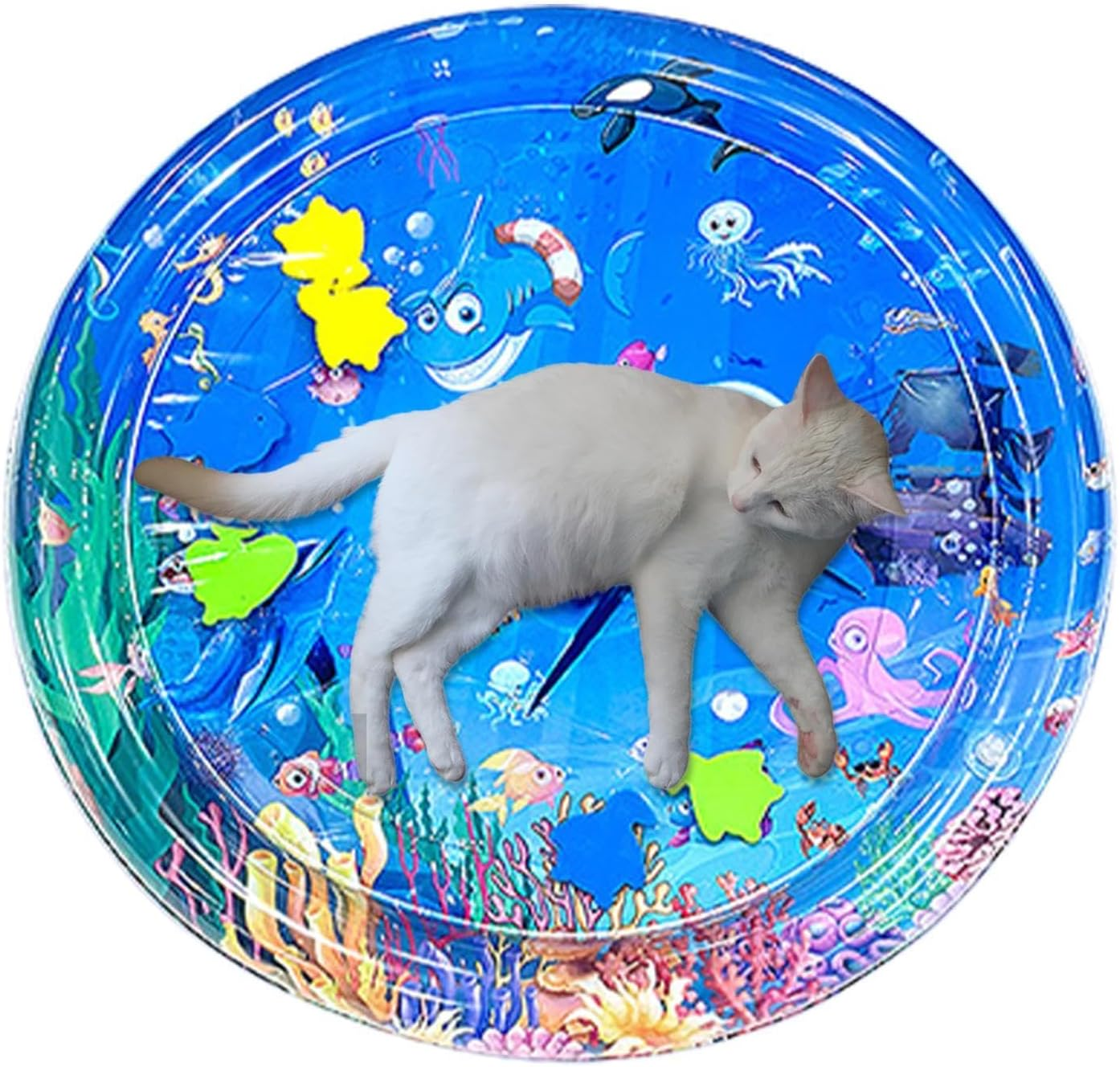 Cat Water Sensory Mat | Pet Water Cooling Mat - Thickened Sensor Water Playmat, Water Sensory Playmat for Pet, Water Sensor Mat for Cats, Dogs image number 5