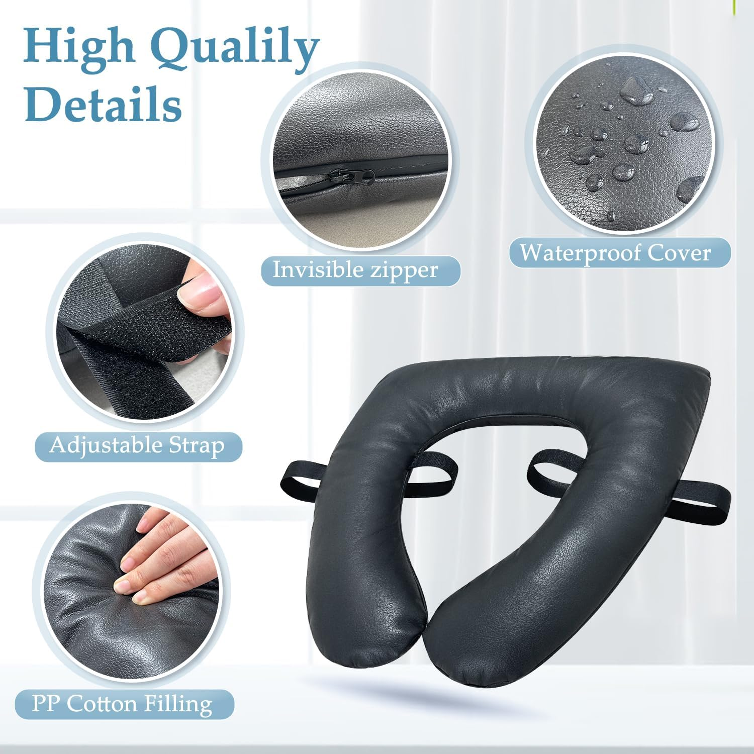 Bedside Commode Seat Cushion Toilet Seat Padded Soft Shower Chair Seat round Cover for Seniors, Elderly after Surgery Pressure Relief Portable Toilet Commode Seat Padded Easy Clean image number 3