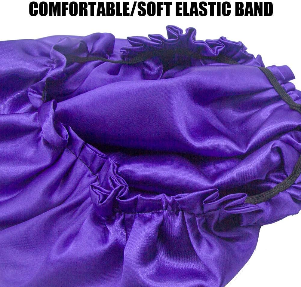 Dehman Adjustable Satin Sleep CAP Hair Bonnet Double Layered Reversible for Women Protective Sleep Hairstyles Satin Bonnet Cap for Hair,Good for Hair image number 1