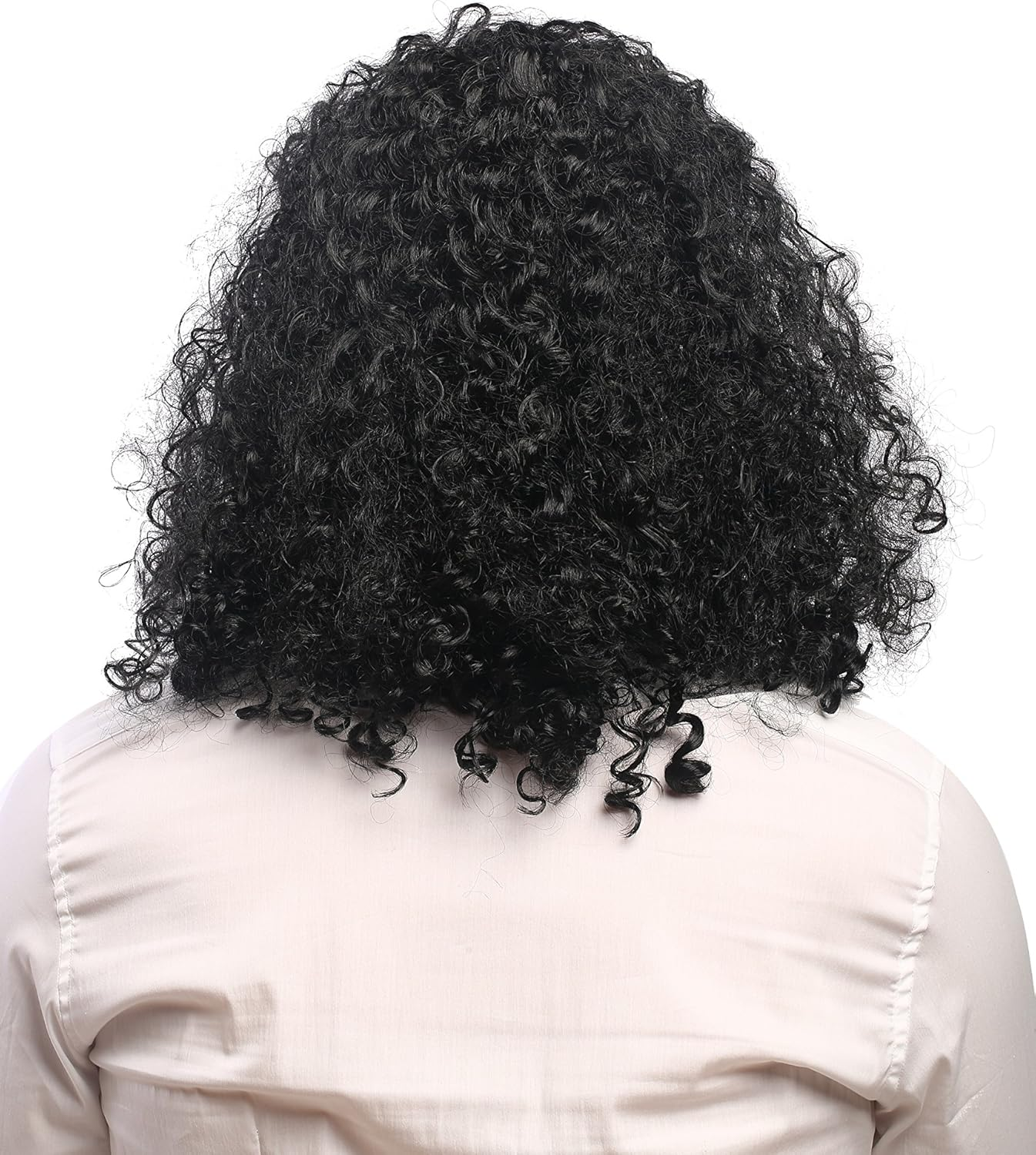 WIG ME up - 70474-P103 Women'S/Men'S Wig Carnival Long Curls Mane Rocker Metal Singer Proll Football Player 80S Black image number 1