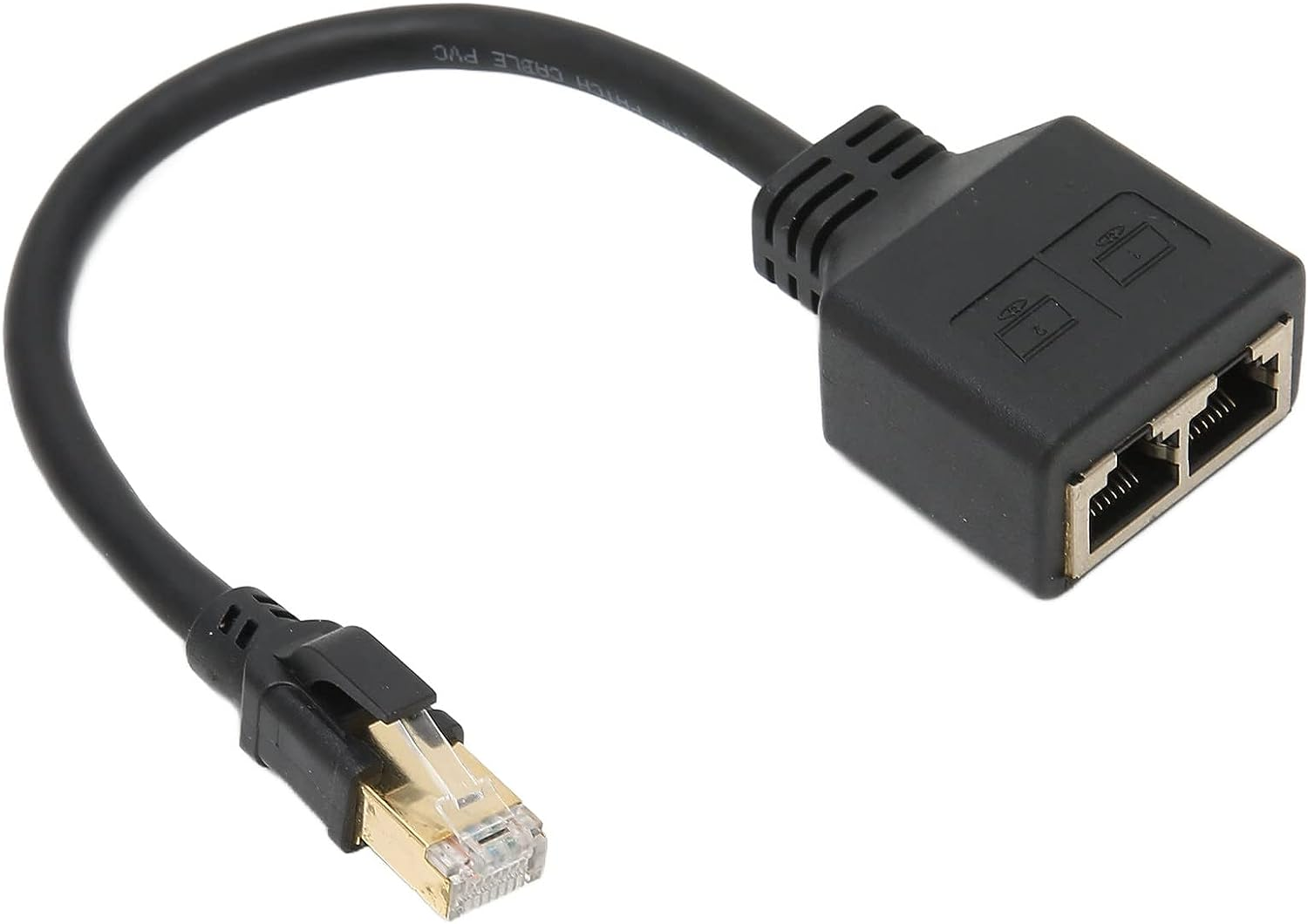 RJ45 Network Ethernet Splitter 1 to 2 Port, RJ45 1 Male to 2 Female LAN Ethernet Splitter, Suitable Super Cat5, Cat5E, Cat6, Cat7 LAN Ethernet Socket Connector Adapter image number 6