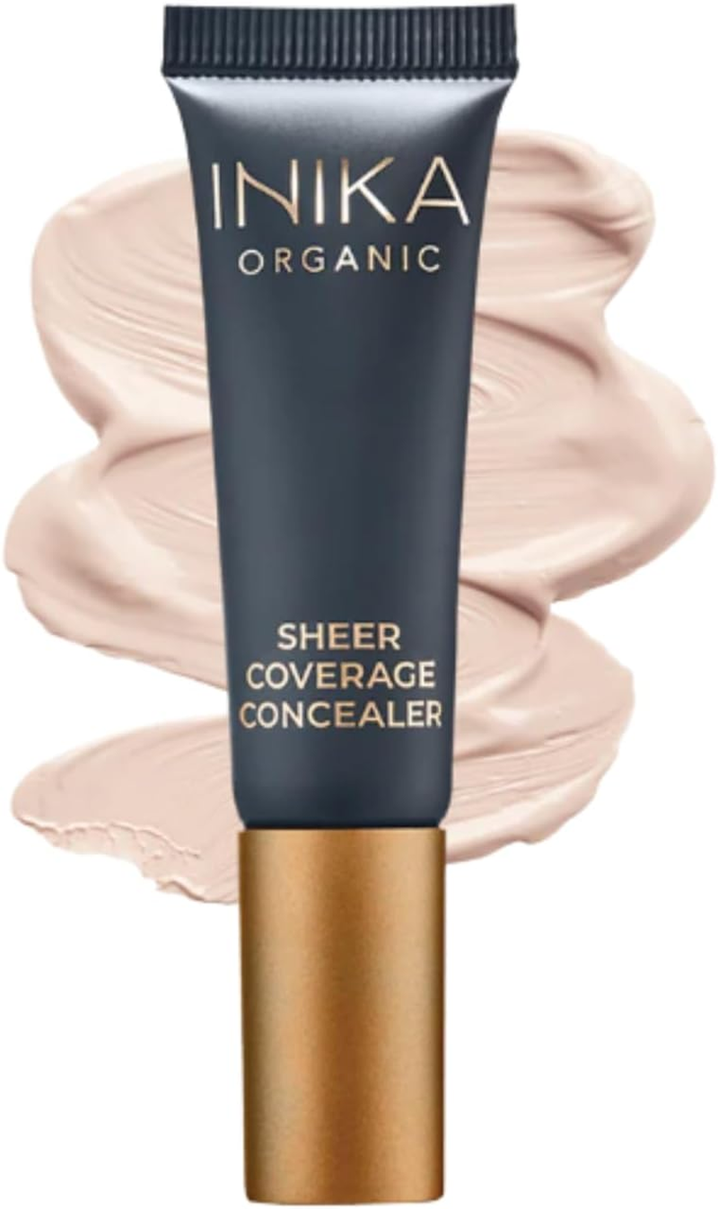 INIKA Organic Sheer Coverage Concealer | Disguise Dark Circles, Cover up Blemishes, Creamy Formula, Vegan Ingredients, All Day Wear That Hydrates and Nourishes. (Sand)