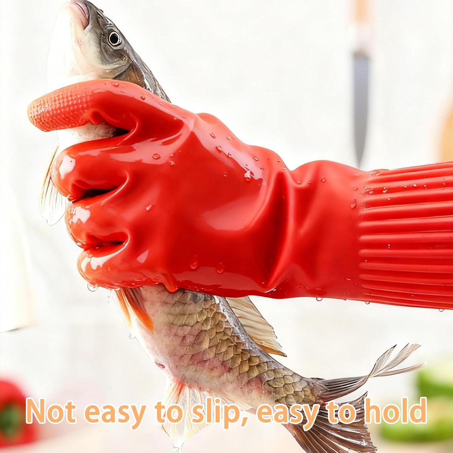 2 Pcs (1 Pair) 55Cm Red Latex Household Rubber Gloves,Durable Thick Cleaning Gloves, Extralong Dishwashing Gloves, for Dishwashing and Housework, Protecting Hands and Sleeves image number 1