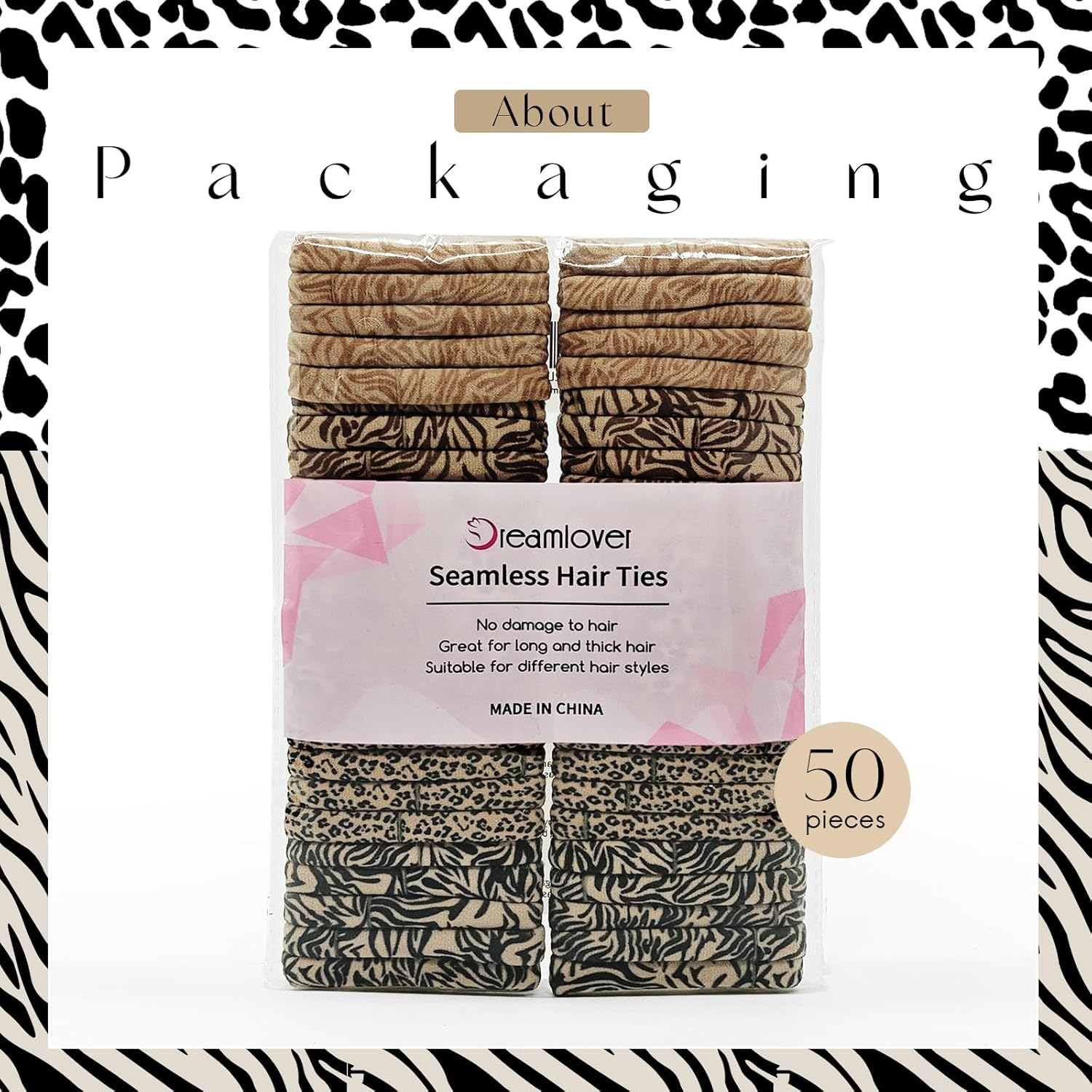 Dreamlover Pack of 50 Ladies Hair Scrunchies image number 3