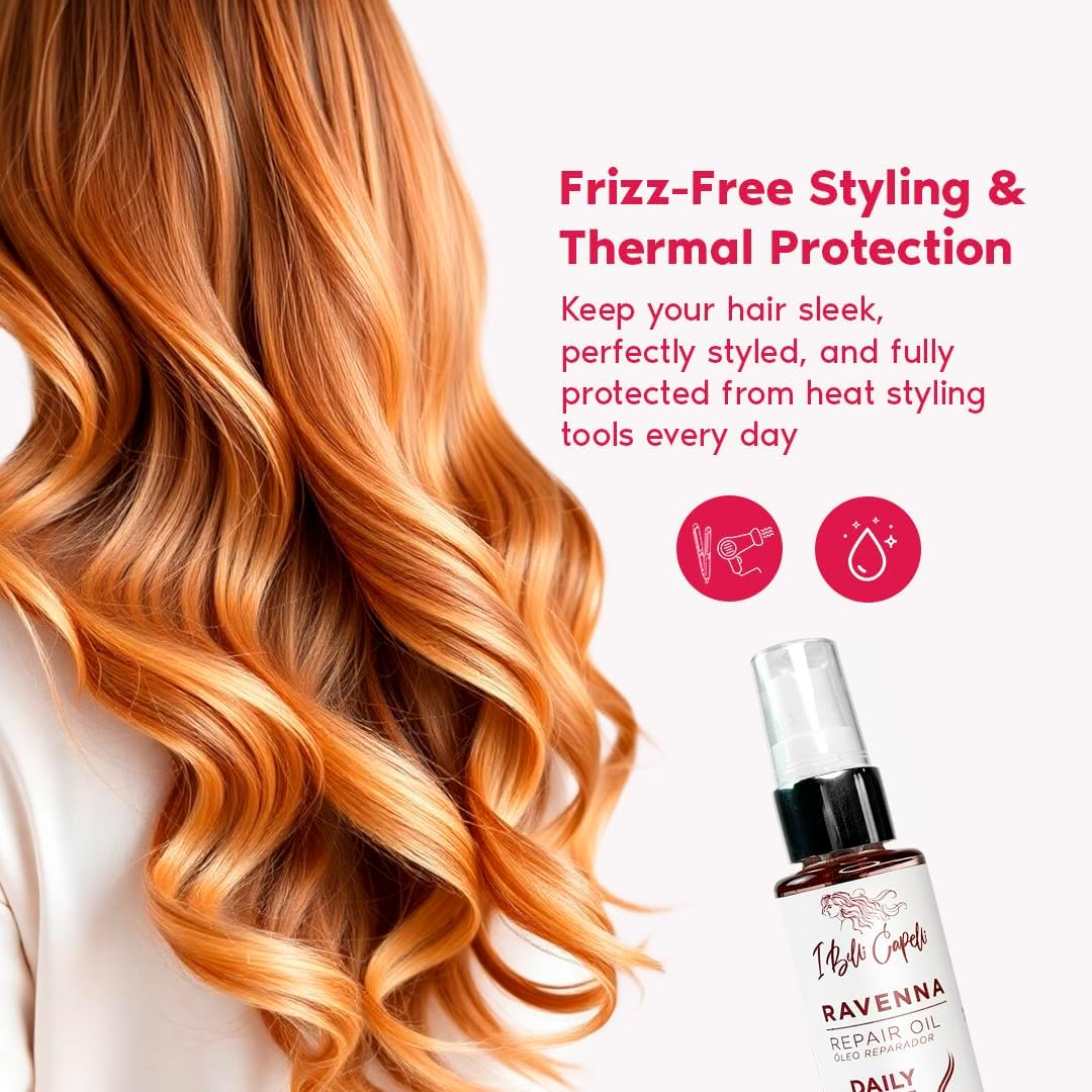 I Belli Capelli Ravenna Daily Care Aloe Vera Shampoo, Conditioner & Repair Oil Kit &ndash; Hydration & Strength for Healthy Hair image number 1