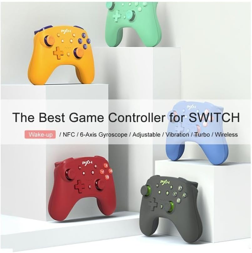PXN 9607X Controller Green for Switch 1 2 PC Ios with Gyro NFC Vibration image number 6