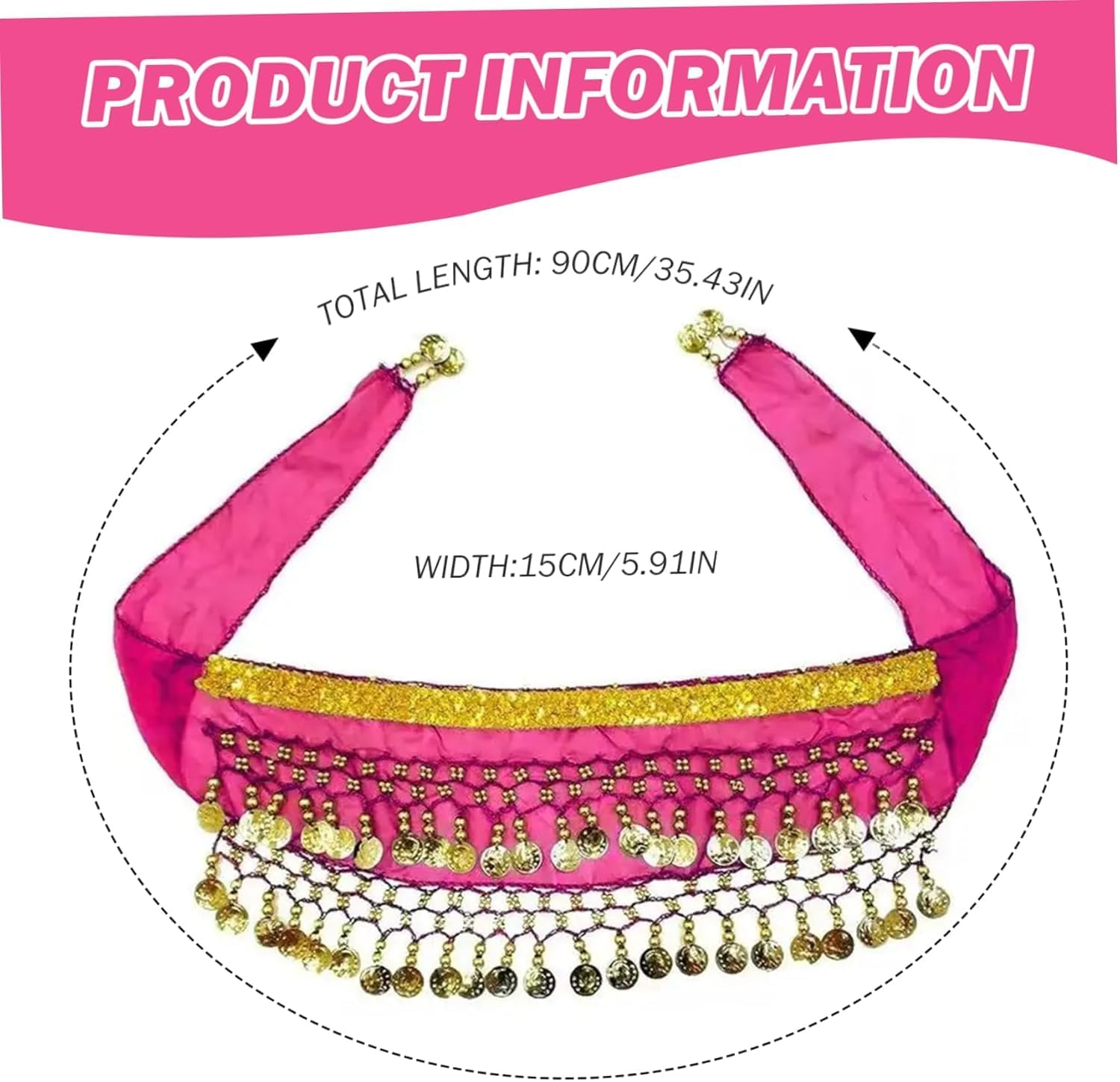 Dog Belly Dance Costume,1Pc Pet Hip Scarf Waist Chain, Dog Waist Chain Butt Curtain Cloth,Puppy Shaking Hip Dance Hip Scarf,Belly Dance Style Dog Costume image number 6