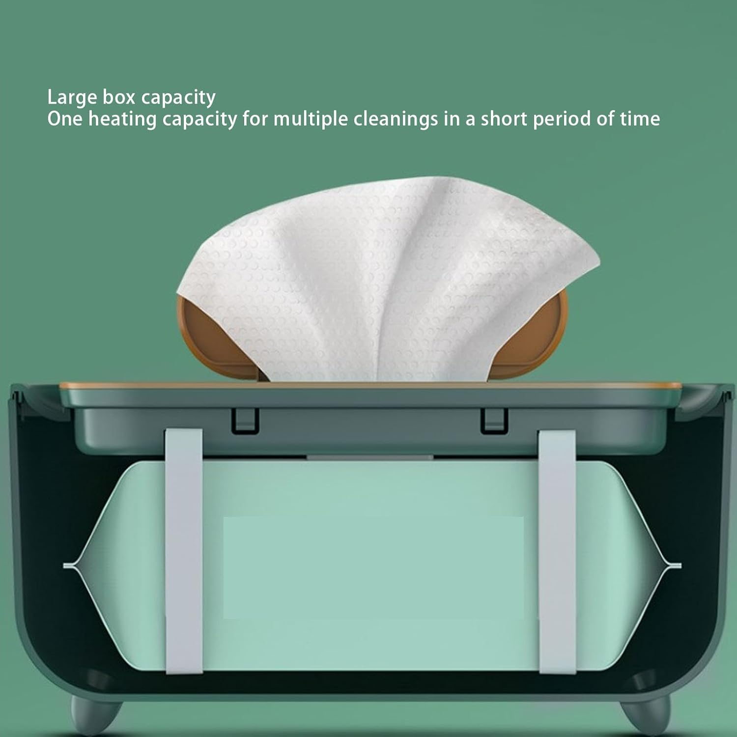 Omabeta 1PCS Baby Wipe Warmer with 16 Heating Modes 40℃ to 55℃,Hold 120-150 Wipes, Wet Wipe Dispenser Heater for Car Baby Shower,Maintain up to 36H Constant Temperature,23X15.5X11Cm/9.1X6.1X4.3In image number 2