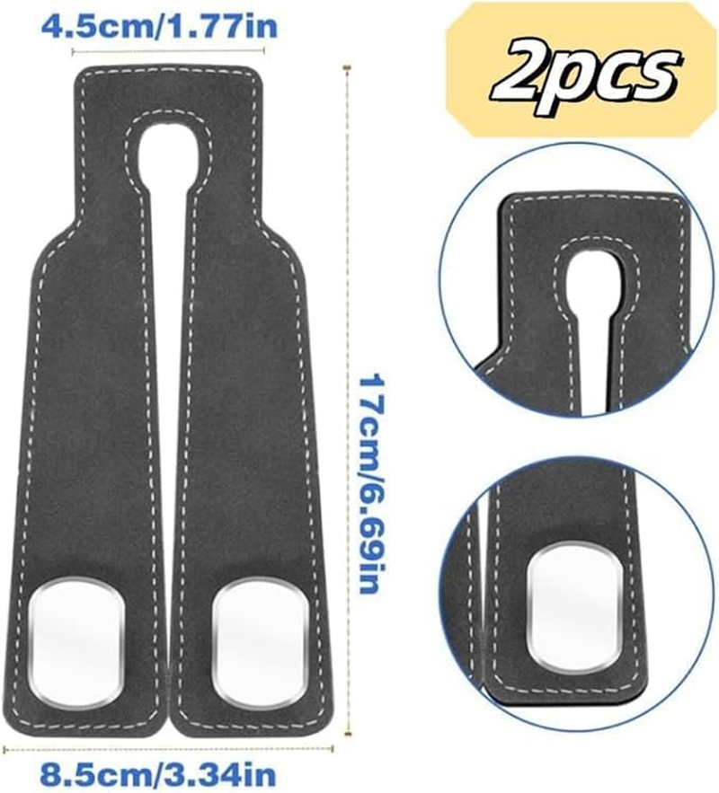 Car Seat Hooks for Headrest, 2 Pcs Car Seat Hooks, Back Double Hook, Seat Back Storage Hook, Double Hook Holder for Convenient Storage image number 1