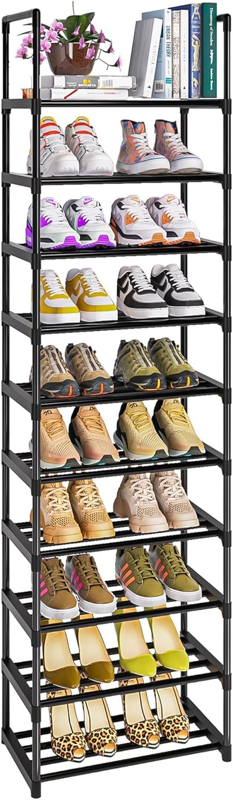 OYREL Shoe Rack, Sturdy Metal Shoe Storage, Narrow Shoe Rack,Shoe Shelf, Shoe Racks for Closets