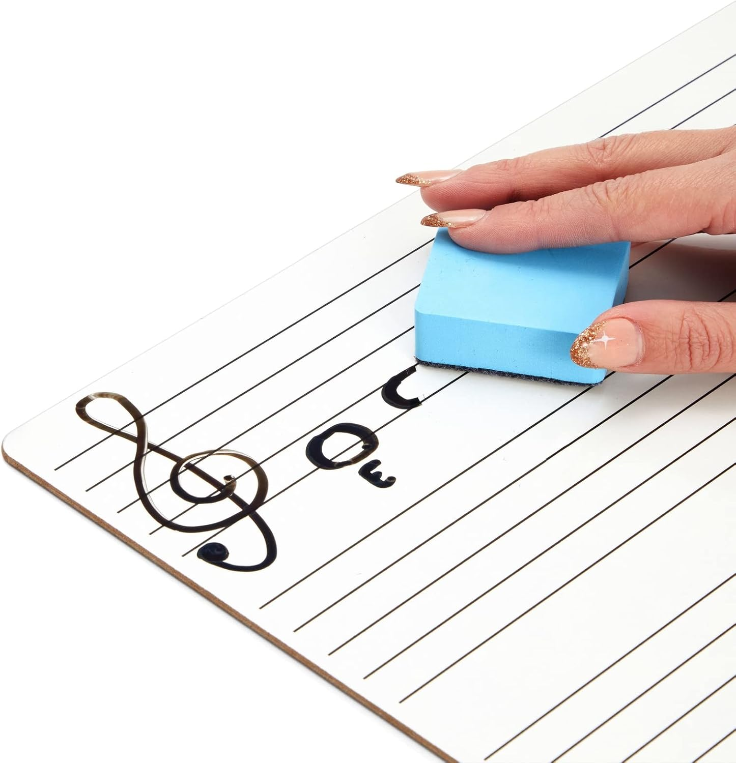 12 Pack Music Staff Graph Whiteboard 9 X 12, Dry Erase Double-Sided Lap Board with 12 Erasers for Students, Classroom Supplies (24 Piece Set) image number 2