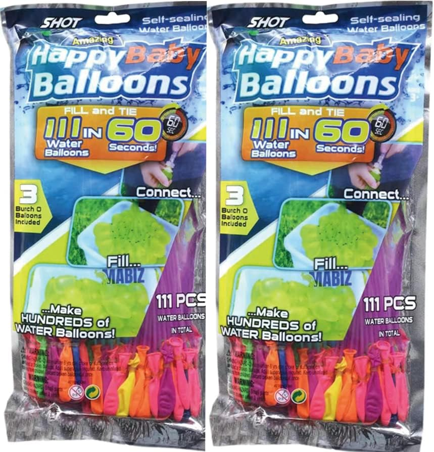 Multicolor Balloons (6 Bunches) 222 Color Balloons, Fast Filling, Automatic Sealing, Water Injection Balloons, Suitable for Outdoor Family Friends, Children'S Summer Camp Parties image number 5