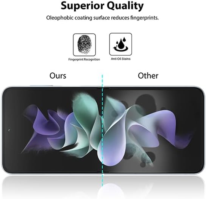 ZUSLAB Screen Protector for Galaxy Z Flip 5 Screen Protector Premium Quality Edge to Edge High Definition Flexible TPU Film for Samsung (2023) (Full Set) image number 3