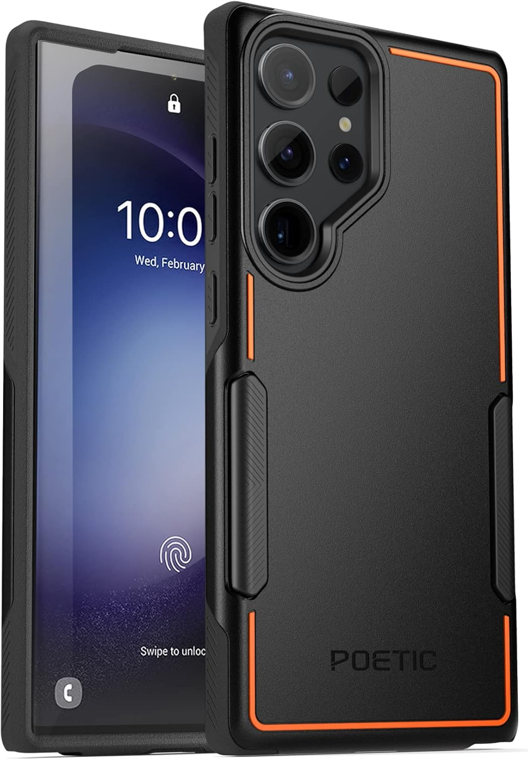 Poetic Neon Dual Layer Case for Galaxy S23 Ultra 5G (6.8") - Slim Shockproof & Water Resistant Cover, Purple