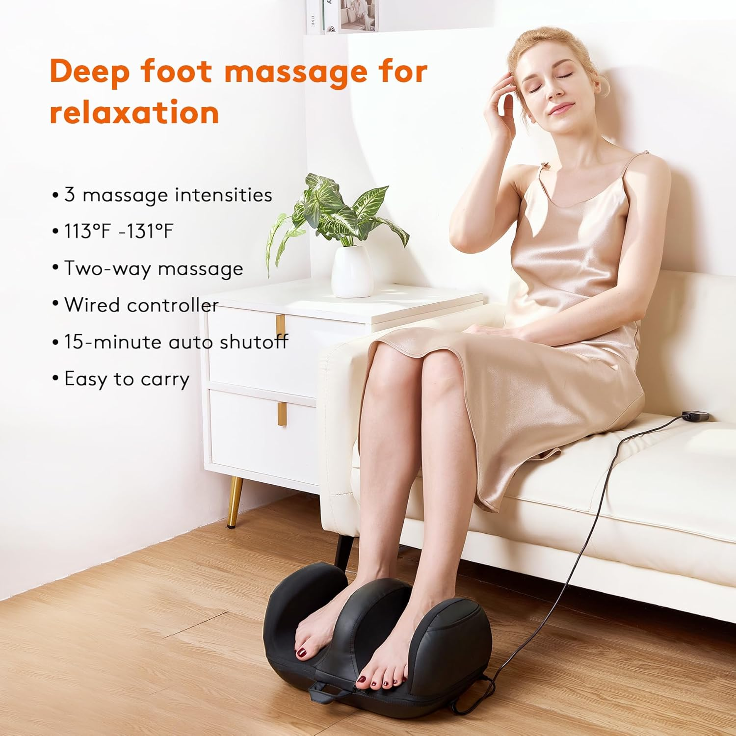 AERLANG Foot Massager with Heat, Cordless Deep Tissue Foot Massage Machine for Foot and Calf Massage, Home or Office Use image number 6