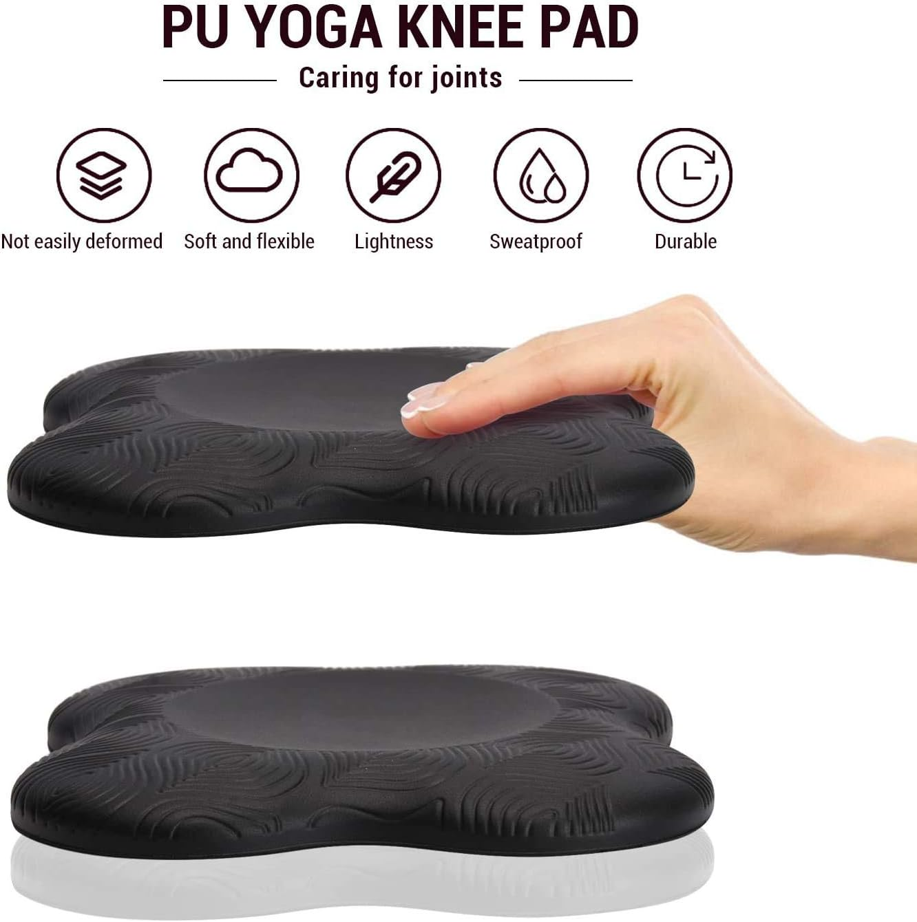 Zealtop Yoga Knee Pad Cushion Extra Thick for Knees Elbows Wrist Hands Head Foam Yoga Pilates Work Out Kneeling Pad - Lake Blue image number 6