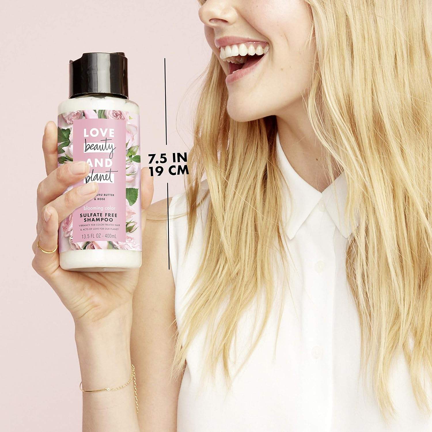 Love Beauty and Planet, Blooming Color Sulfate Free Shampoo for Color Treated Hair 13.5, Murumuru Butter and Rose, Rose, 13.5 Fl Oz (Pack of 2) image number 2