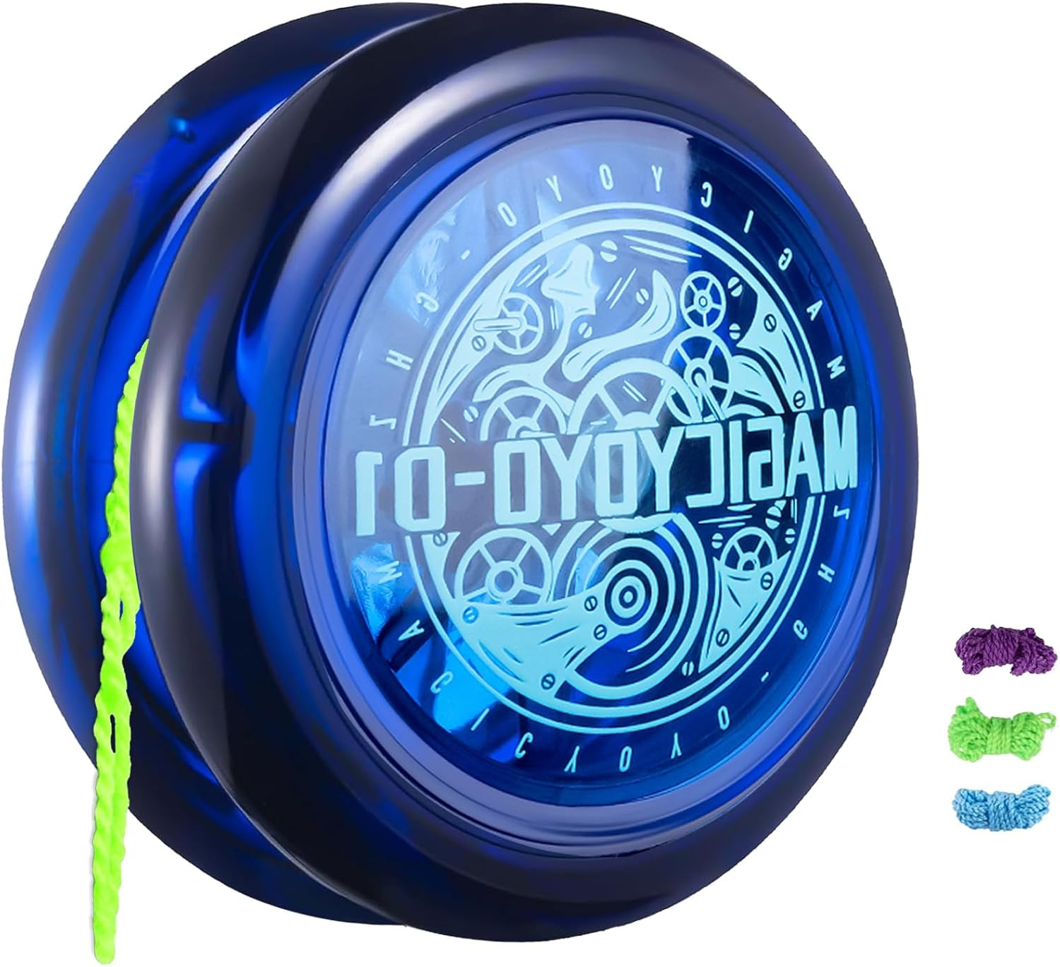 MAGICYOYO Looping Yoyo Responsive Yo Yo for Kids, Beginner 2A Loop Yo Yo Easy to Play Basic String Tricks (D1 Blue) image number 6